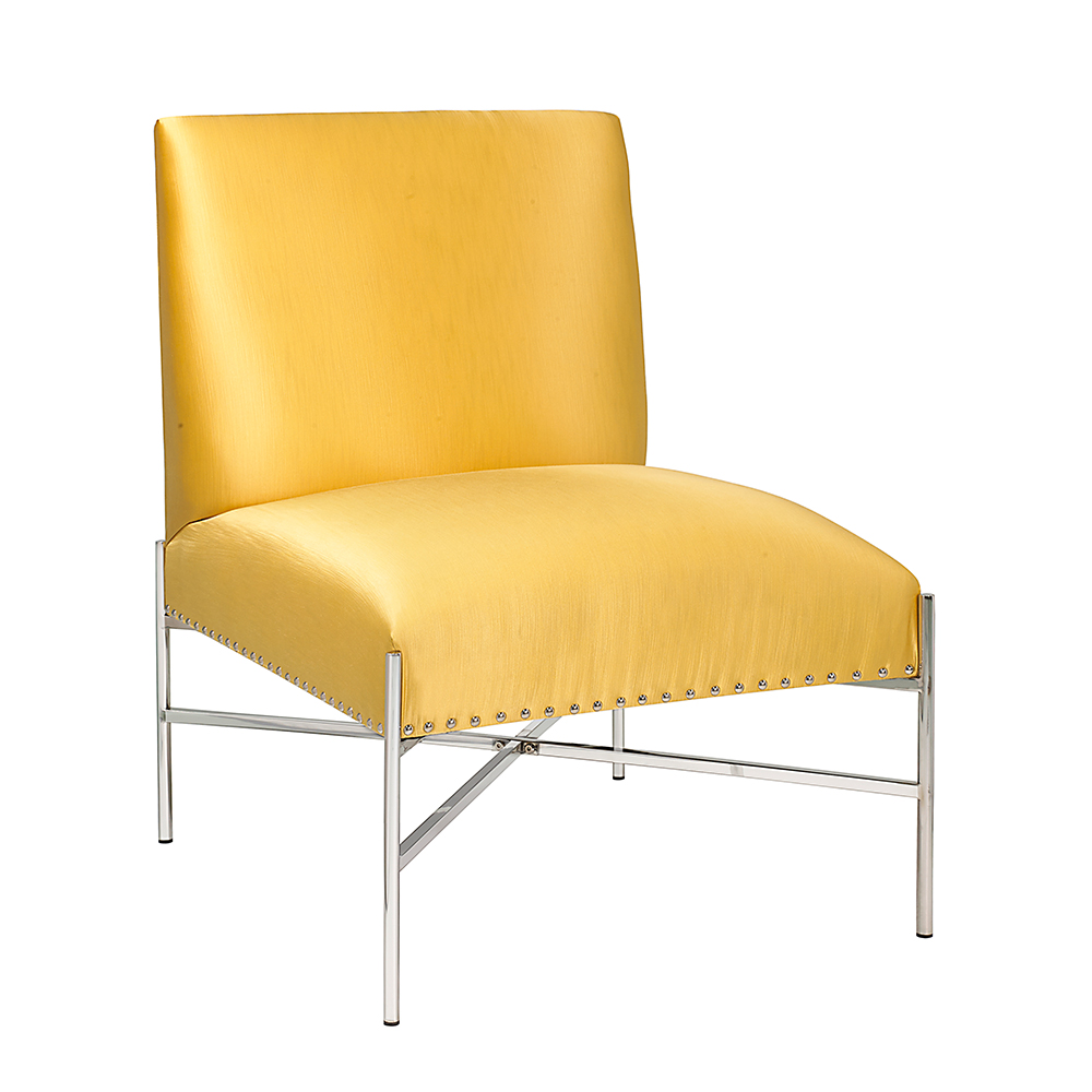BARRYMORE CHAIR YELLOW SATIN